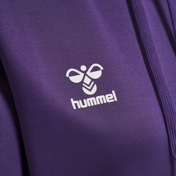 Damen Hoodie Hummel Core XK Poly Sweat - Acai/Weiß